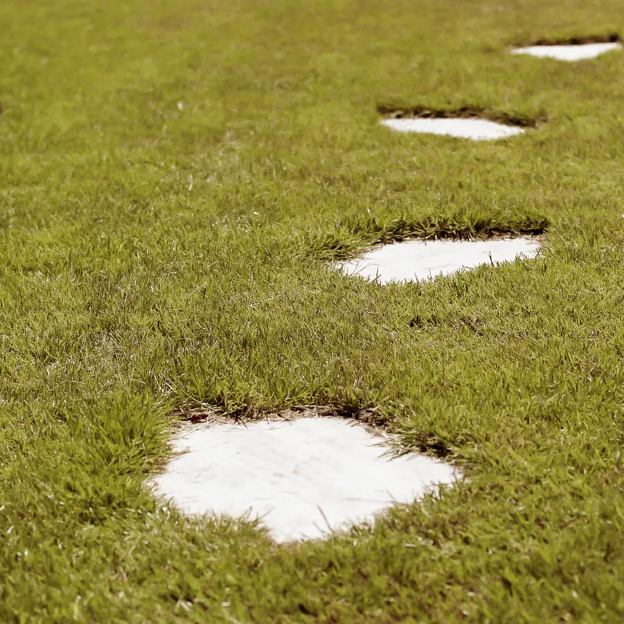Modern landelijke tuin met Douglas overkapping en ruim gazon