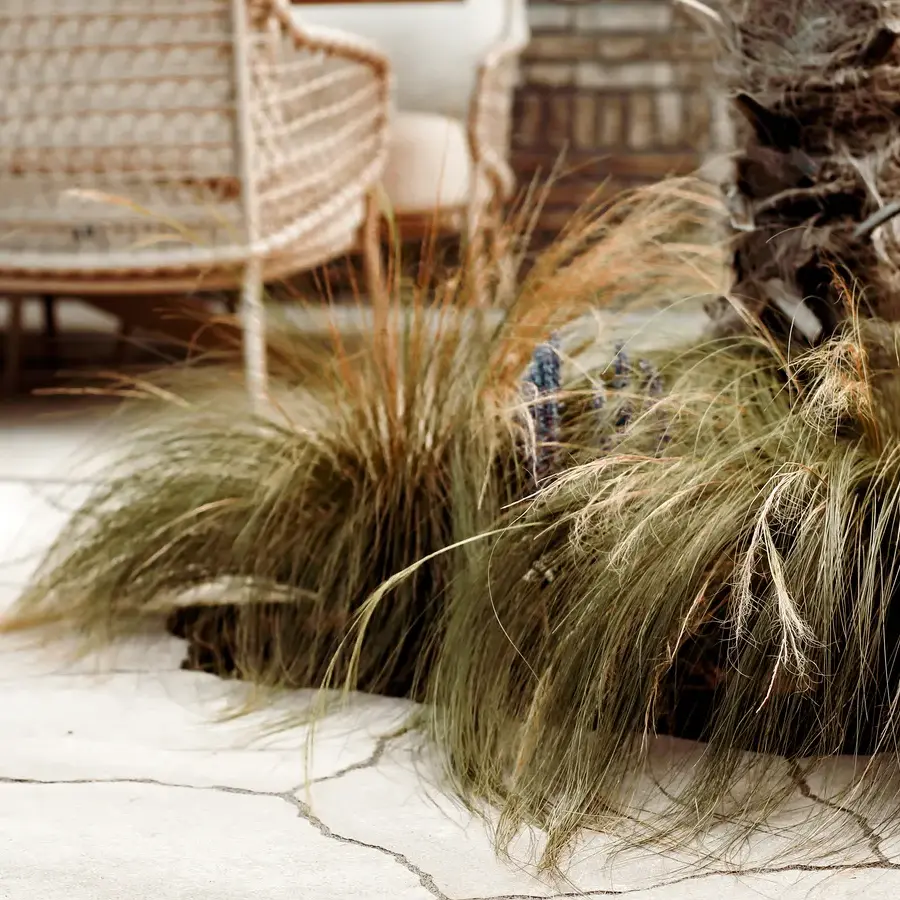 Mediterrane achtertuin met bioclimatische pergola en ligbedden