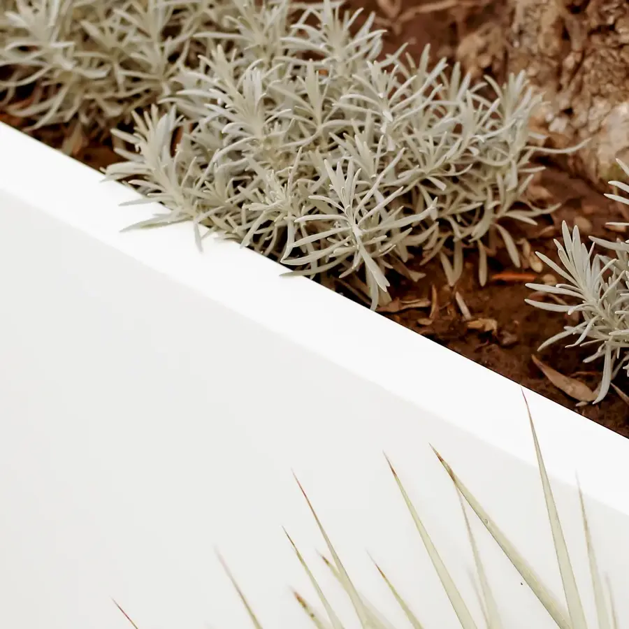 Mediterrane achtertuin met bioclimatische pergola en ligbedden